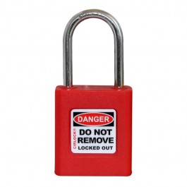 Cirlock Stainless Steel Safety Lockout Padlock - 38mm Shackle (Red ...